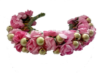

stylazo Fashionable Hair Gajra For Dancing & Indian Functions Flower Veni For Women,Simple & Beautiful Hair Accessory Set(Pink)