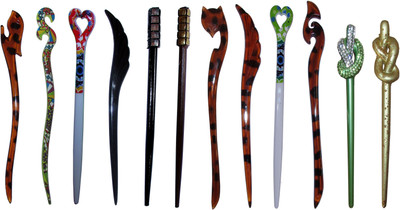 

CHARM Combo of Multi Color Juda Sticks Bun Stick(Multicolor)