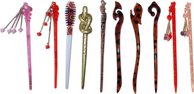 

GOPAL Combo of Multi Color Juda Sticks Bun Stick(Multicolor)