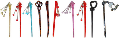 

empathy Combo of Multi Color Juda Sticks Bun Stick(Multicolor)