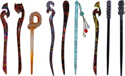 

MEHMAN Combo of Multi Color Juda Sticks Bun Stick(Multicolor)