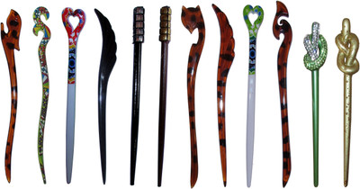 

feral Combo of Multi Color Juda Sticks Bun Stick(Multicolor)