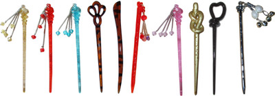 

GAGRAT Combo of Multi Color Juda Sticks Bun Stick(Multicolor)