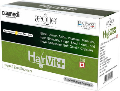 

Puremedi Hairvit+ HSN Hair Fall Control Supplement (Softgel Capsules 3X1X10)(0.1 g)