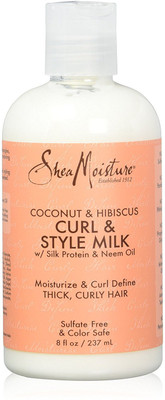 

Shea Moisture coconut &Hibiscus Curl&Style milk w/silk protein &neem oil(237 ml)