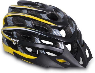 

Viva Sports H-70-BLK-YLW Cycling Helmet(Black, Yellow
