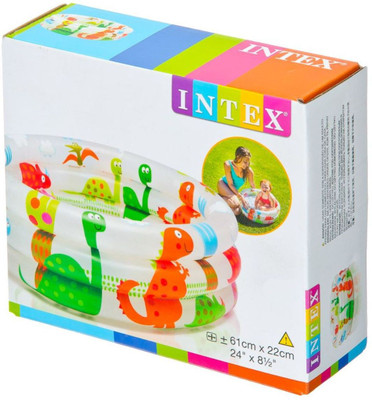 VW Intex DINOSAUR 3-RING BABY POOL Inflatable Swimming Pool(Multicolor)