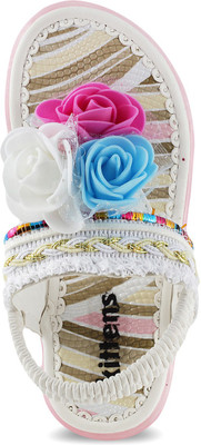 

KITTENS Girls Velcro Flats(White