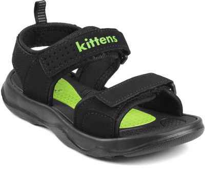 

KITTENS Boys Velcro Flats(Black
