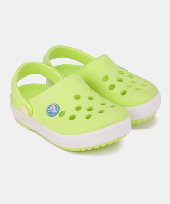 Crocs Boys & Girls Sling Back Clogs(Green, Yellow/white