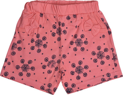 

Born Wear Short For Girls Casual Printed Cotton(Pink, Pack of 1
