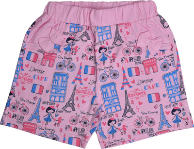 

Born Wear Short For Girls Casual Printed Cotton(Pink, Pack of 1, Light pink