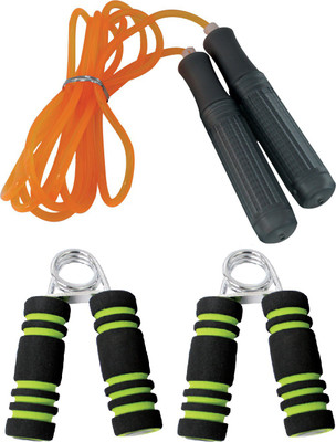 

Cosco FITNESS COMBO KIT OF ADJESTABLE LEAP JUMP ROPE AND GRASP HAND GRIPPER Gym & Fitness Kit