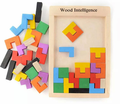 

TALKING GANESHA Wooden Tetris Tangram Jigsaw Puzzle Educational Toy For Kids - Multicolor(Multicolor)