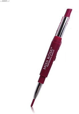 

Miss Rose Colors 2 In 1 Lip Liner Pencil Lipstick Lip Beauty Makeup Waterproof Nude Color Cosmetics Lipliner Pen Lip Stick-04#(Red)