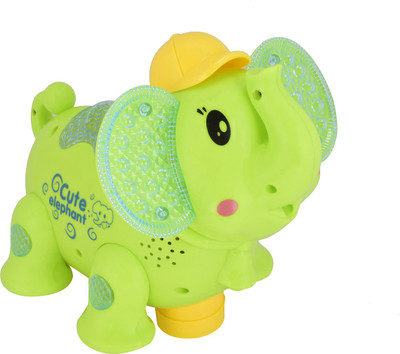 

Aarushi Rotating and Flash Music Projection Fuction Elephant Toy(Green)