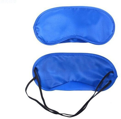 

De-Ultimate Pack Of 2 Pcs Eye Mask Shade Cover Rest Sleep Eyepatch Blindfold Shield Travel Sleeping Eye Shade(Blue And Black), Multicolor