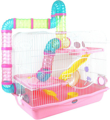 

Anokhe Collections 3 Level habitat / cage for Hamster, Chipmunk, Squirrel, Hedgehog, Mouse House