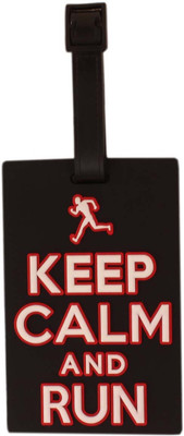 

Tootpado Keep Calm And Run - (1i481) Luggage Tag(Black)