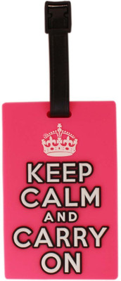 

Tootpado Luggage Tag Keep Calm And Carry On - Pink (1i493) - Bag Travel Tags Luggage Tag(Multicolor)