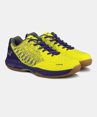 

Yonex COURT ACE MATRIX Badminton Shoes For Men(Yellow, Purple, Lime green/purple