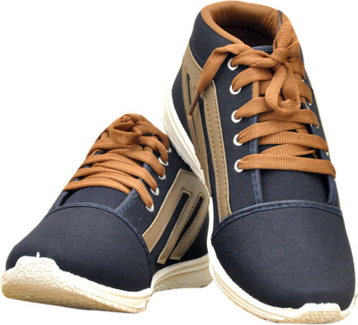 

Air Magic Men's Blue & Tan Sneakers For Men(Blue, Black and tan