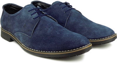 

Dockstreet Genuine Suede Leather Party Wear For Men(Blue