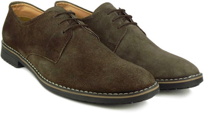 

Dockstreet Genuine Suede Leather Party Wear For Men(Red, Brown