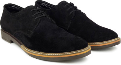 

Dockstreet Genuine Suede Leather Party Wear For Men(Black