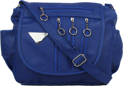 

Fillincart Women Casual Blue PU Sling Bag