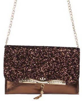 

Aliado Women Evening/Party Brown Leatherette Sling Bag