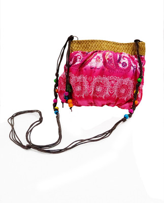 

Lelys Women Evening/Party Pink Cotton Sling Bag