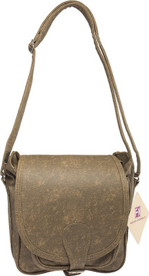 

Fashion Knockout Girls Casual Brown PU Sling Bag