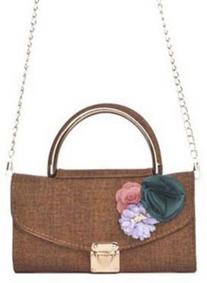 

Aliado Women Evening/Party Brown Leatherette Sling Bag