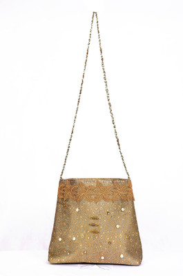 

Cliink Bags Women Evening/Party Green Cotton Sling Bag