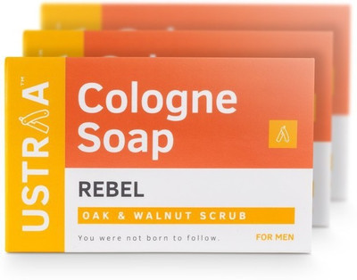 Ustraa Rebel Cologne Soap with Oak & Walnut(375 g, Pack of 3)