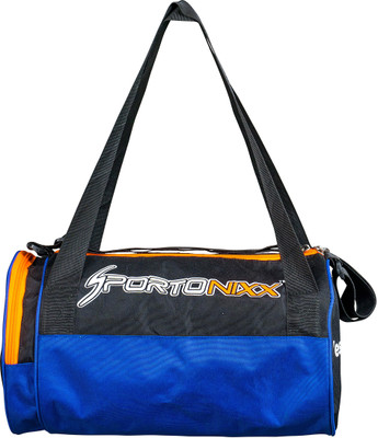 

Sportonixx | Gym Drive Pro | Round Duffel Gym Bag | KIT Bag(Black, Kit Bag, Black;blue