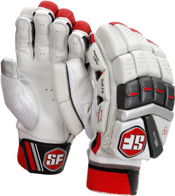 SF Platinum Batting Gloves Batting Gloves (Men, White)