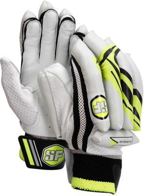 

SF Club Delux Leather Batting Gloves Batting Gloves (Boys, White)