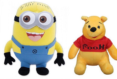 

KOONIV Despicable Me Minion 18 inch With 12 inch Pooh - Best Birthday Gift For Kids - 45 cm(Multicolor)