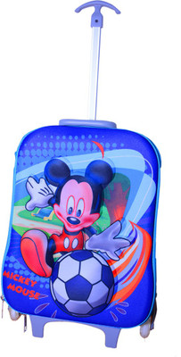 

GOCART High Quality Telescope Handle 3D Design Foot Ball Micky Children Travel Trolley Bag Small Travel Bag - 16(Blue)