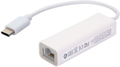 

Teratech TV-out Cable Type C 2.0 to RJ45 10/100 Mbps Ethernet Network Adapter(White, For Laptop)
