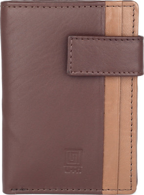 

U+N Men Brown Genuine Leather Wallet(6 Card Slots)