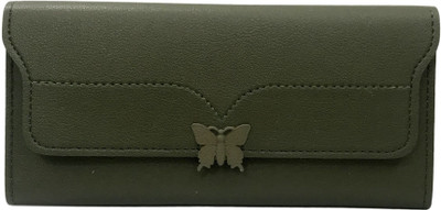 

Ferishta Women Green Artificial Leather Wallet(10 Card Slots)