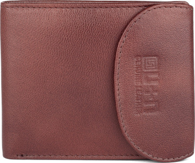 

U+N Men Brown Genuine Leather Wallet(1 Card Slot)