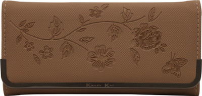 

Cidky Women Beige Artificial Leather Wrist Wallet(6 Card Slots), Begie