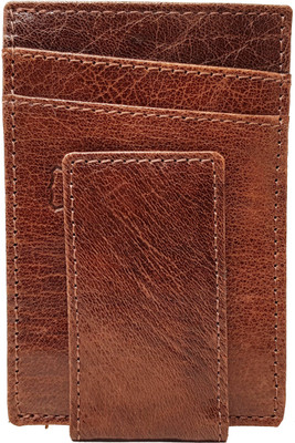

Wildmount Men Brown Genuine Leather Card Holder(10 Card Slots)