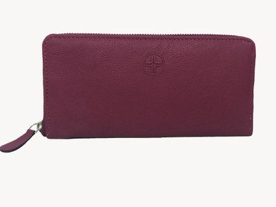 

JL Collections Women Maroon Genuine Leather Wallet(12 Card Slots)