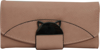 

Cidky Women Brown Artificial Leather Wrist Wallet(10 Card Slots)