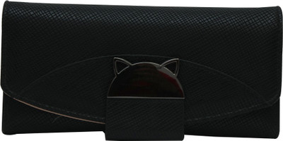 

Cidky Women Black Artificial Leather Wallet(10 Card Slots)